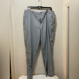 Lululemon Flat Front Chino Commission Pant. Medium Gray, Men's Size 36